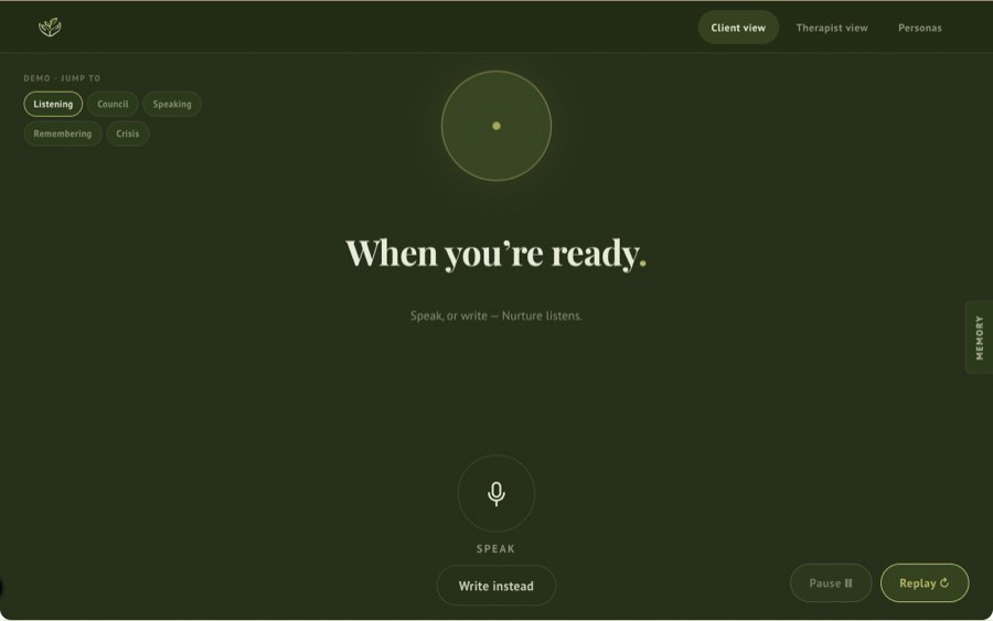 Preview of the Nurture between-sessions demo